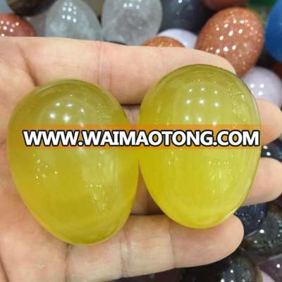 Natural yellow Opal egg Crystal Eggs Yoni Eggs massage and crystal healing